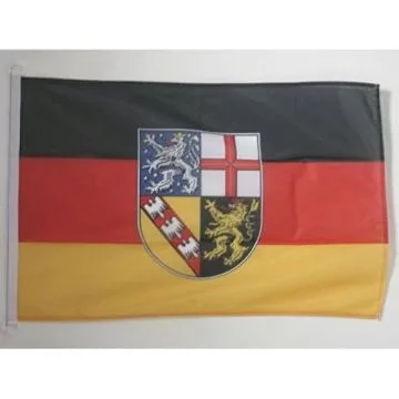 PAVILLON NAUTIQUE SARRE 45x30cm - DRAPEAU DE BATEAU SAARLAND - LAND ALLEMAGNE 30 x 45 cm