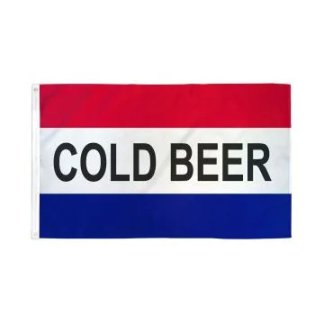 DRAPEAU BIÍ?RES FRAICHES 150x90cm - DRAPEAU COLD BEER 90 x 150 cm - DRAPEAUX