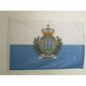 PAVILLON NAUTIQUE SAINT MARIN 45x30cm - DRAPEAU DE BATEAU SAINT-MARINAIS 30 x 45 cm