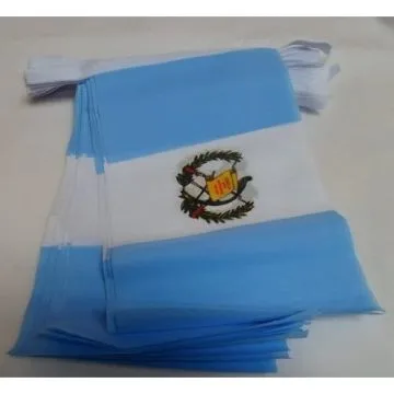 GUIRLANDE 6 mètres 20 DRAPEAUX GUATEMALA 21x15 cm - DRAPEAU GUATÍ?MALTÍ?QUE 15 x 21 cm
