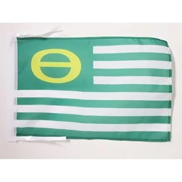 DRAPEAU ECOLOGISTE 45x30cm - PAVILLON ÉCOLOGIQUE - VERT 30 x 45 cm haute qualité