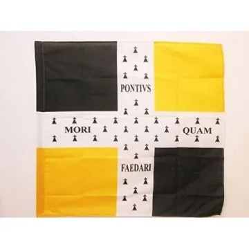 DRAPEAU ORDONNANCE DU RÍ?GIMENT DE BRETAGNE 1757 Í? 1791 90x90cm - DRAPEAU INFANTERIE DU ROYAUME DE FRANCE 90 x 90 cm Fourreau pour hampe