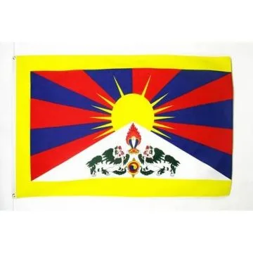 DRAPEAU TIBET 150x90cm - DRAPEAU TIBÉTAIN 90 x 150 cm - DRAPEAUX