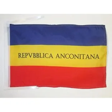 DRAPEAU RÉPUBLIQUE ANCÔNITAINE 1797?1798 45x30cm - PAVILLON ITALIEN ANCIEN - ITALIE 30 x 45 cm haute qualité