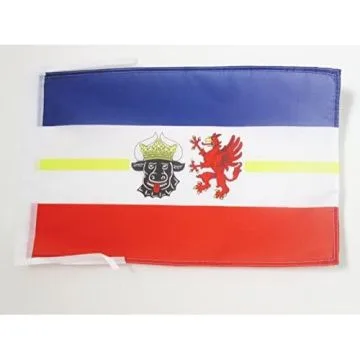 DRAPEAU MECKLEMBOURG-POMÉRANIE-OCCIDENTALE 45x30cm - PAVILLON MECKLENBURG-VORPOMMERN - LAND ALLEMAGNE 30 x 45 cm haute qualité