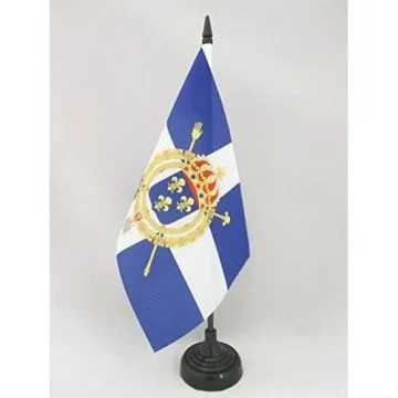 DRAPEAU DE TABLE MARINE CIVILE FRANÇAISE XVIIIE SIÈCLE 21x14cm - PETIT DRAPEAUX DE BUREAU PAVILLON ROYAUME DE FRANCE 14 x 21 cm