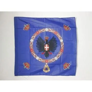 DRAPEAU ETENDARD ROYAL D\'ITALIE 1880-1946 90x90cm - DRAPEAU ROI ITALIEN 90 x 90 cm Fourreau pour hampe