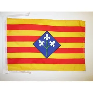 DRAPEAU PROVINCE DE LÉRIDA 45x30cm - PAVILLON LÉRIDA EN CATALOGNE 30 x 45 cm haute qualité