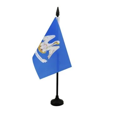 DRAPEAU DE TABLE LOUISIANE 15x10cm - PETIT DRAPEAUX DE BUREAU ETAT AMÉRICAIN - USA - ETATS-UNIS 10 x 15 cm