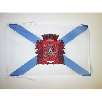 DRAPEAU RIO DE JANEIRO 45x30cm - PAVILLON VILLE DE RIO AU BRÉSIL 30 x 45 cm haute qualité