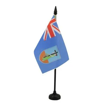 DRAPEAU DE TABLE MONTSERRAT 15x10cm - PETIT DRAPEAUX DE BUREAU ANGLAIS - ROYAUME-UNI 10 x 15 cm