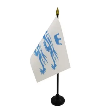 DRAPEAU DE TABLE COMTÉ DE BERKSHIRE 15x10cm - PETIT DRAPEAUX DE BUREAU COUNTY OF BERKS. - ANGLETERRE 10 x 15 cm pointe dorée