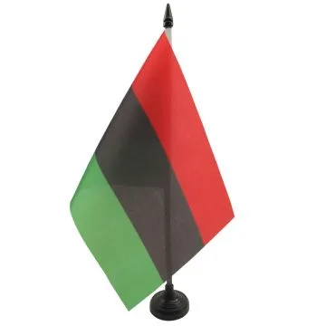 DRAPEAU DE TABLE AFRO-AMÍ?RICAIN 21x14cm - PETIT DRAPEAUX DE BUREAU AFRICAIN - AMÍ?RICAIN 14 x 21 cm