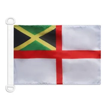Pavillon nautique Pavillon de guerre Jamaïque 45x30 cm Anneaux Plastiques