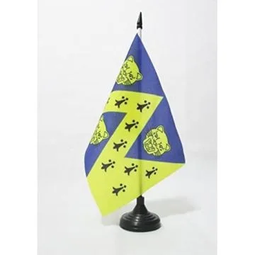 DRAPEAU DE TABLE COMTÍ? DE SHROPSHIRE 21x14cm - PETIT DRAPEAUX DE BUREAU COUNTY OF SALOP - ANGLETERRE 14 x 21 cm