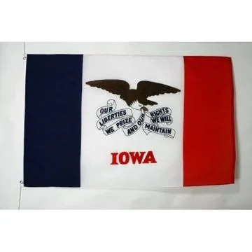 DRAPEAU IOWA 150x90cm - DRAPEAU ETAT AMÉRICAIN - USA - ETATS-UNIS 90 x 150 cm Polyester léger