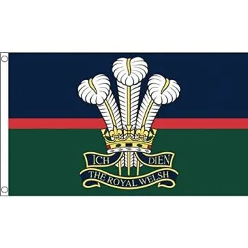 DRAPEAU ROYAL WELSH REGIMENT DU PAYS DE GALLES 150x90cm - DRAPEAU RWR GALLOIS 90 x 150 cm - DRAPEAUX