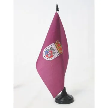 DRAPEAU DE TABLE PROVINCE DE SORIA 21x14cm - PETIT DRAPEAUX DE BUREAU SORIA EN CASTILLE-ET-LEON 14 x 21 cm