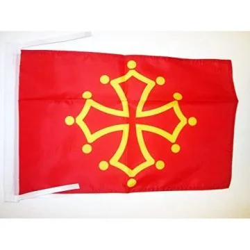 DRAPEAU PROVINCE DU LANGUEDOC 45x30cm - PAVILLON TERRITOIRE OCCITAN - OCCITANIE 30 x 45 cm haute qualité