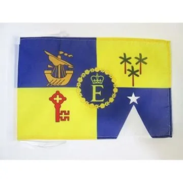 DRAPEAU ETENDARD ROYAL DE MAURICE 1978-1991 45x30cm - PAVILLON ROYAL MAURICIEN 30 x 45 cm haute qualité