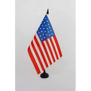 Drapeau de table Etats-Unis 1861-1863 34 étoiles 21x14cm - PETIT Drapeaux DE BUREAU américain ancien 14 x 21 cm