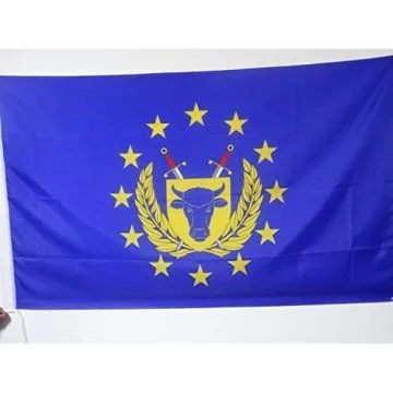 DRAPEAU FORCES ARMÍ?ES UNION EUROPÍ?ENNE 150x90cm - DRAPEAU ARMÍ?E UE 90 x 150 cm Fourreau pour hampe