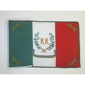 DRAPEAU MILITAIRE DE LA RÉPUBLIQUE ROMAINE 45x30cm - PAVILLON RÉVOLUTIONS ITALIE DE 1848 30 x 45 cm haute qualité