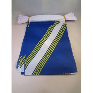 GUIRLANDE 6 mètres 20 DRAPEAUX CHAMPAGNE-ARDENNE 21x15 cm - DRAPEAU CHAMPENOIS 15 x 21 cm