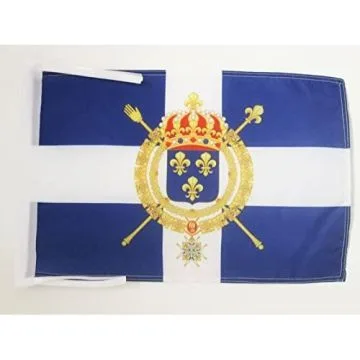 DRAPEAU MARINE CIVILE FRANÇAISE XVIIIE SIÈCLE 45x30cm - PAVILLON PAVILLON ROYAUME DE FRANCE 30 x 45 cm haute qualité