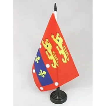 DRAPEAU DE TABLE ORNE 21x14cm - PETIT DRAPEAUX DE BUREAU DÉPARTEMENT ORNAIS 14 x 21 cm
