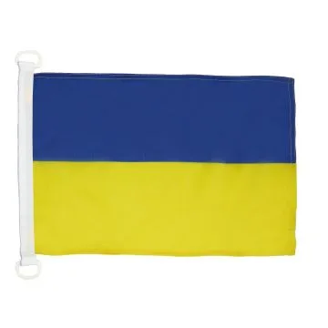 PAVILLON NAUTIQUE UKRAINE 45x30cm - DRAPEAU DE BATEAU UKRAINIEN 30 x 45 cm