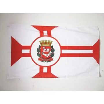 DRAPEAU SAO PAULO 150x90cm - DRAPEAU VILLE DE SÍ?O PAULO AU BRÍ?SIL 90 x 150 cm Fourreau pour hampe