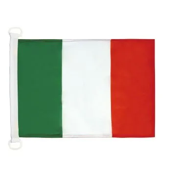 PAVILLON NAUTIQUE ITALIE 45x30cm - DRAPEAU DE BATEAU ITALIEN 30 x 45 cm