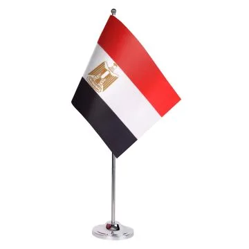DRAPEAU DE TABLE prestige EGYPTE 22x15cm en SATIN - GRAND DRAPEAUX DE BUREAU EGYPTIEN 15 x 22 cm