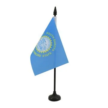 DRAPEAU DE TABLE DAKOTA DU SUD 15x10cm - PETIT DRAPEAUX DE BUREAU ETAT AMÉRICAIN - USA - ETATS-UNIS 10 x 15 cm