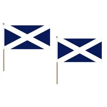 DRAPEAU ECOSSE 45x30cm HAMPE en bois - LOT DE 10 DRAPEAUX Í?COSSAIS 30 x 45 cm