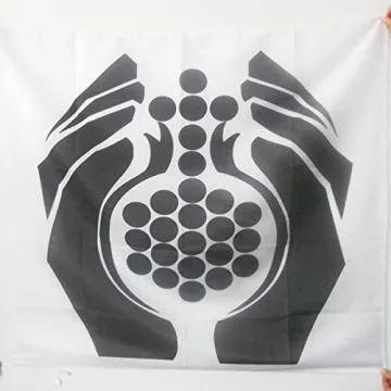 DRAPEAU ORDRE DES HOSPITALIERS DE SAINT-JEAN-DE-DIEU 90x90cm - DRAPEAU FRÍ?RES DE LA CHARITÍ? 90 x 90 cm Fourreau pour hampe
