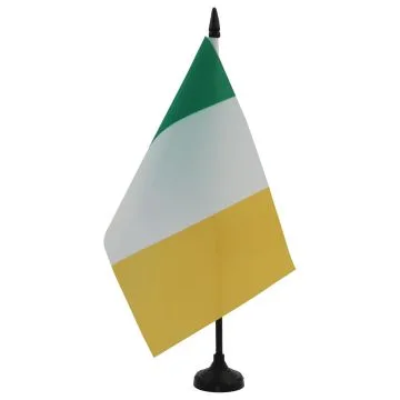 DRAPEAU DE TABLE IRLANDE 21x14cm - PETIT DRAPEAUX DE BUREAU IRLANDAIS 14 x 21 cm
