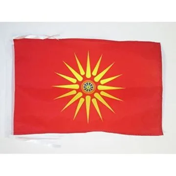 DRAPEAU MACÉDOINE ETHNIQUE 45x30cm - PAVILLON MACÉDONIEN 30 x 45 cm haute qualité