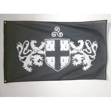 DRAPEAU BLASON DE LA BRETAGNE 150x90cm - DRAPEAU BRETON 90 x 150 cm Spécial Extérieur - DRAPEAUX