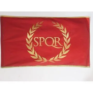 DRAPEAU EMPIRE ROMAIN 150x90cm - DRAPEAU DES ROMAINS - JULES CÍ?SAR 90 x 150 cm Fourreau pour hampe