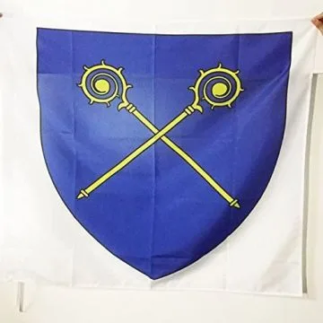 DRAPEAU ORDRE DES CHANOINES RÍ?GULIERS DE PRÍ?MONTRÍ? 90x90cm - DRAPEAU PRÍ?MONTRÍ?S - NORBERTINS 90 x 90 cm Fourreau pour hampe