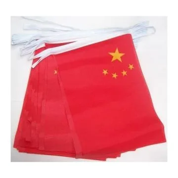 GUIRLANDE 6 mètres 20 DRAPEAUX CHINE 21x15 cm - DRAPEAU CHINOIS 15 x 21 cm
