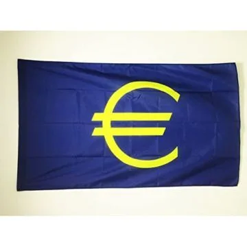 DRAPEAU EURO 150x90cm - DRAPEAU DE LA MONNAIE UNIQUE - EUROPE 90 x 150 cm Fourreau pour hampe