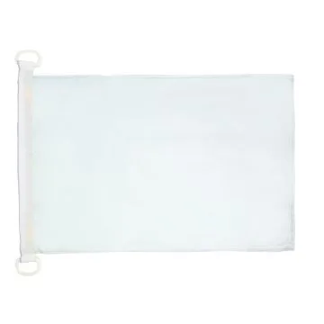 PAVILLON NAUTIQUE UNICOLORE BLANC 45x30cm - DRAPEAU DE BATEAU DE COULEUR BLANCHE 30 x 45 cm