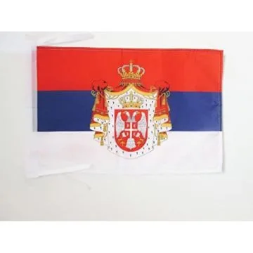 DRAPEAU ROYAUME DE SERBIE 1882-1918 45x30cm - PAVILLON SERBE 30 x 45 cm haute qualité