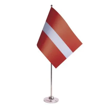 DRAPEAU DE TABLE prestige LETTONIE 22x15cm en SATIN - GRAND DRAPEAUX DE BUREAU LETTON 15 x 22 cm