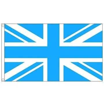 Drapeau Royaume-Uni Bleu Ciel 150x90cm - Drapeau Union Jack britannique  90 x 150 cm - Drapeaux