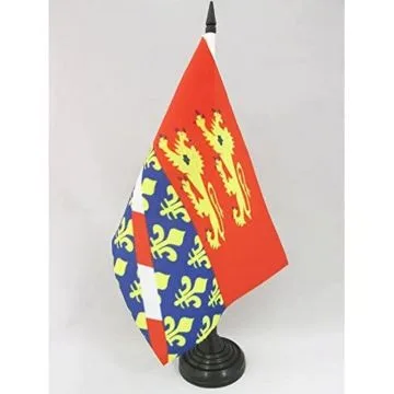 DRAPEAU DE TABLE EURE 21x14cm - PETIT DRAPEAUX DE BUREAU DÉPARTEMENT EUROIS 14 x 21 cm