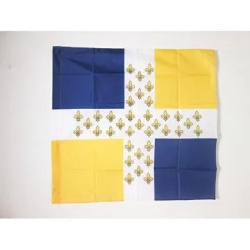 DRAPEAU ORDONNANCE DU RÍ?GIMENT ROYAL-LA MARINE 1669-1797 90x90cm - DRAPEAU INFANTERIE DU ROYAUME DE FRANCE 90 x 90 cm Fourreau pour hampe